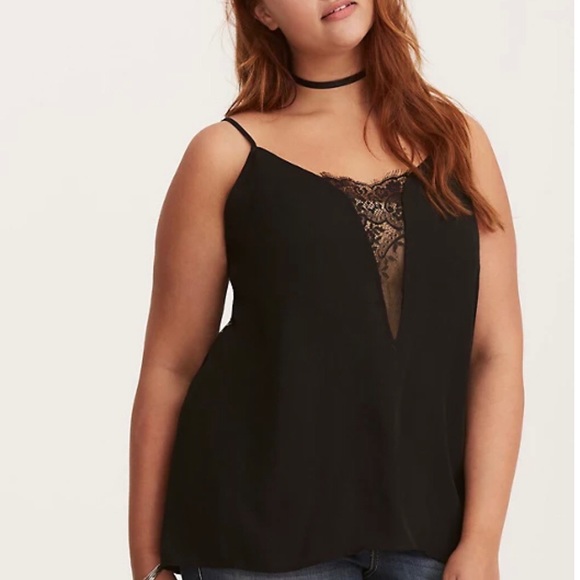 torrid Tops - Torrid Lace Inset Cami Top